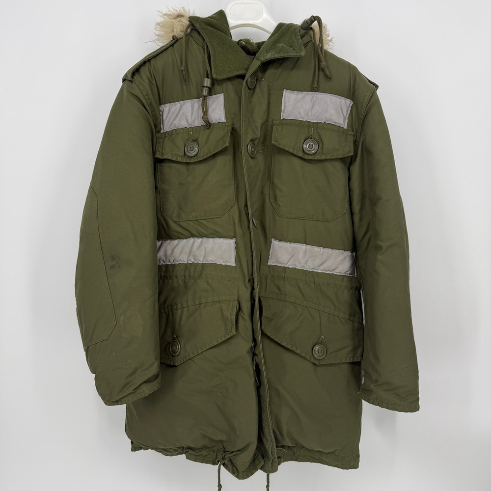 VTG PEERLESS GARMENTS Military Field Jacket Men Parka Olive Green size XS